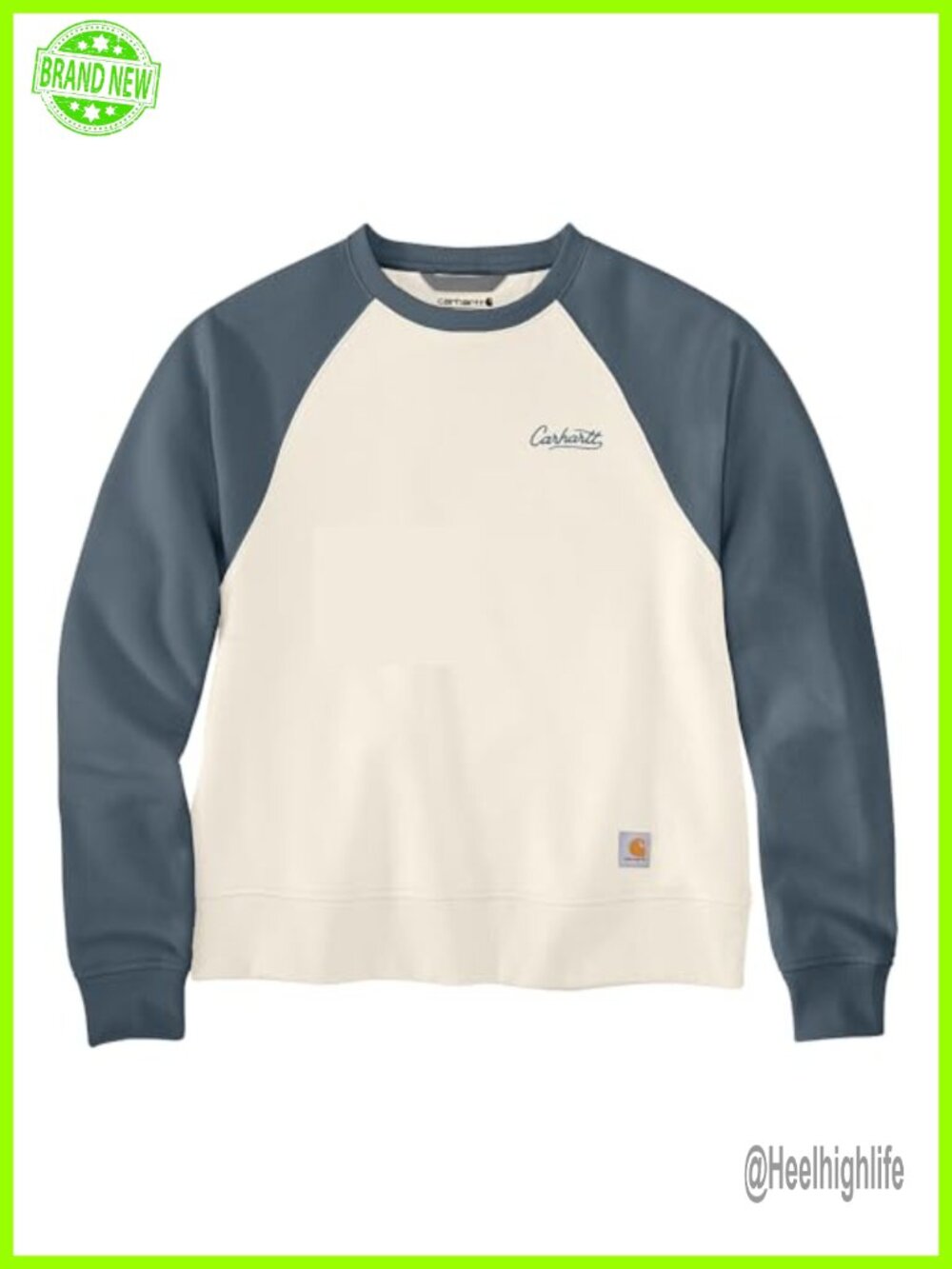 Sawyer Crewneck Sweatshirt Raglan Sleeve Pullover Workwear